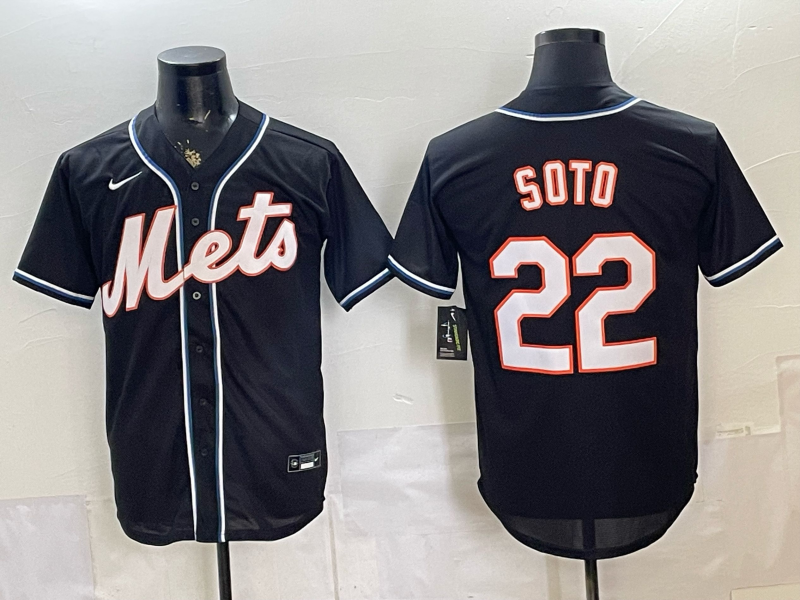 Men New York Mets #22 Soto black 2025 MLB Nike jersey 0528007->new york mets->MLB Jersey